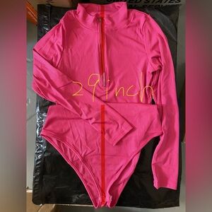Women's Long Sleeve Bodysuit with zipper Size M, 2 set